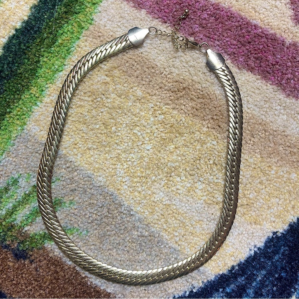 VINTAGE 80'S GOLD SNAKE CHAIN